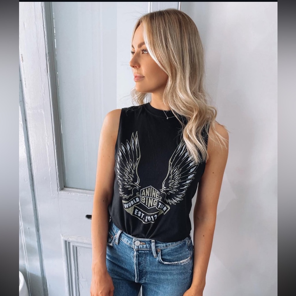 Anine Bing - Lennon Tee Gold Wings - Picture 2 of 6
